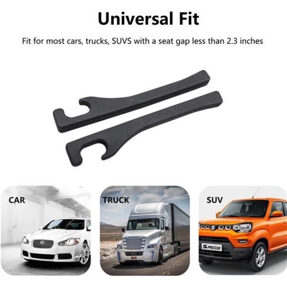 Car Seat Gap Filler 2 Pack, Universal Fit PU Leather Car Seat Gap Plug to Fill - Picture 6 of 7